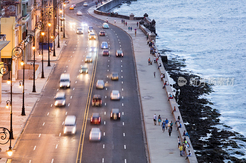 El Malecon，哈瓦那，古巴